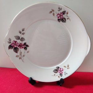 Royal Grafton Cake Plate - 1960s Serving Plate, Rose Flower Pattern