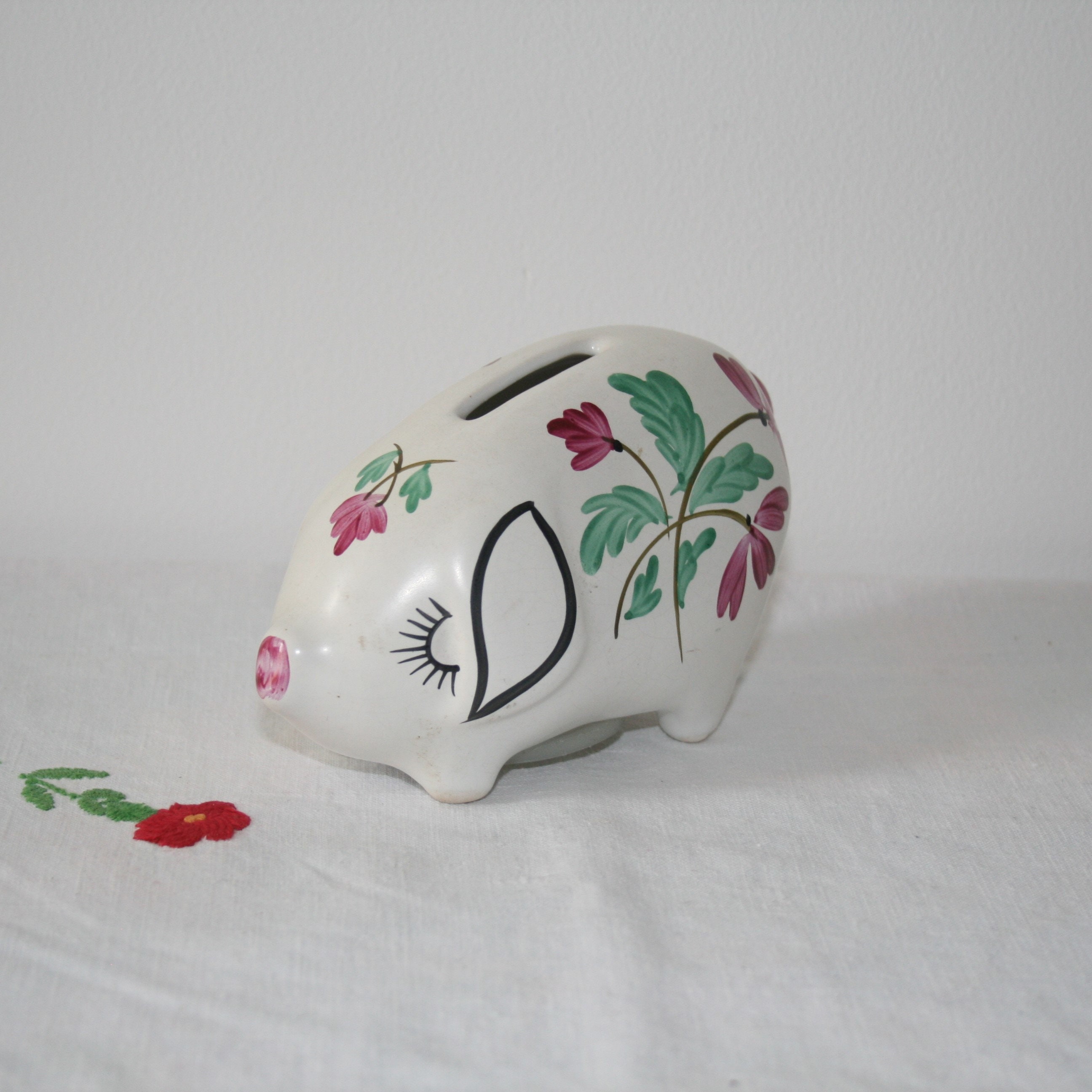 Arthur Wood Handpainted Pig Money Box Piggy Bank Money Bank Etsy UK