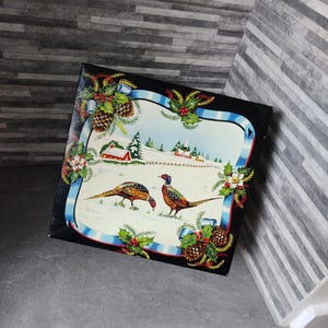Vintage Huntley and Palmer Christmas Pheasant Tin