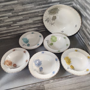 Royal Wessex Rose Serving Bowl and Pudding Bowls