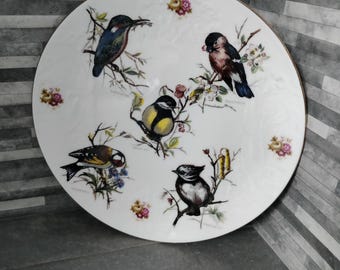 Plato coleccionable con forma de pájaro de Staffordshire Summertime, decoración del hogar