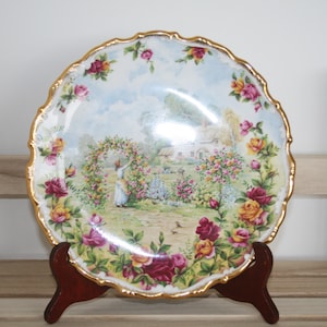 Royal Albert Old Country Roses Garden Plate, Collectible Plates, English Bone China