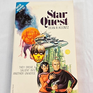 Vintage 60&#39;s Ace Double Sci-Fi Paperback, &quot;Star Quest&quot; by Dean R. Koontz and &quot;Doom of the Green Planet&quot; by Emil Petaja, 1968.