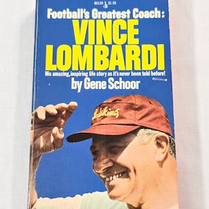 Vintage 70&#39;s Sports Paperback, &quot;Football&#39;s Great Coach: Vince Lombardi&quot; Written by Gene Schoor, 1975.