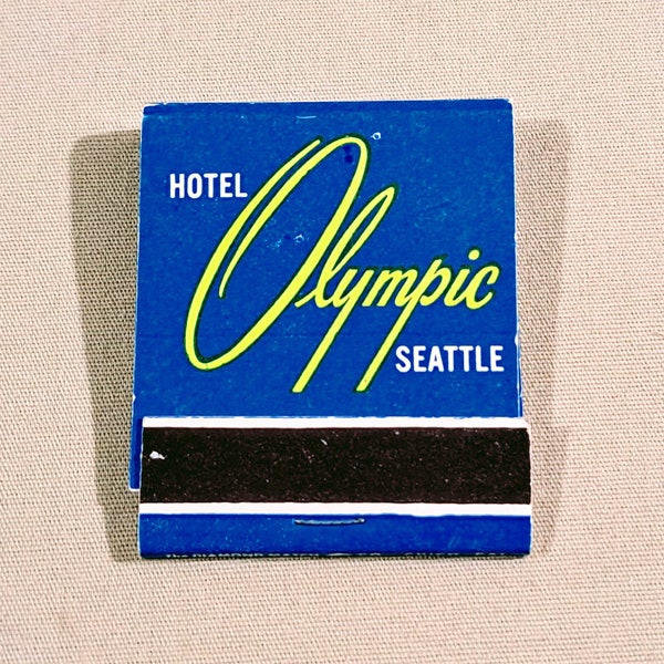 Vintage 40's Travel Souvenir, Matchbook from the Olympic Hotel, Seattle, Never Used.