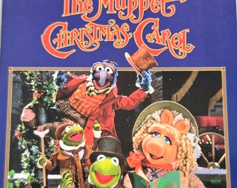 Vintage 90's Kids Paperback, "The Muppet Christmas Carol" adapted by Louise Gikow, starring Jim Henson's Muppets, 1995.