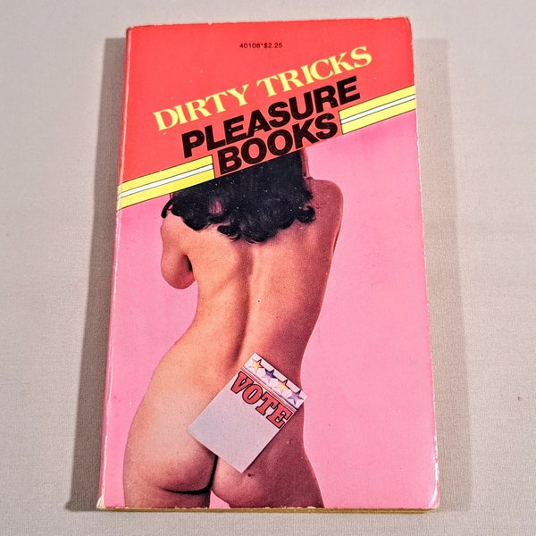 Vintage 70's Adults Only Paperback, "Dirty Tricks" by Sheila Fuchs, a Pleasure Books Paperback, 1976.