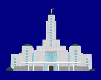 Cochabamba Bolivia Temple Embroidery Machine Design