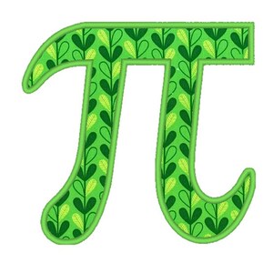 2 in 1 Pi Sign Embroidery Machine Design & Applique