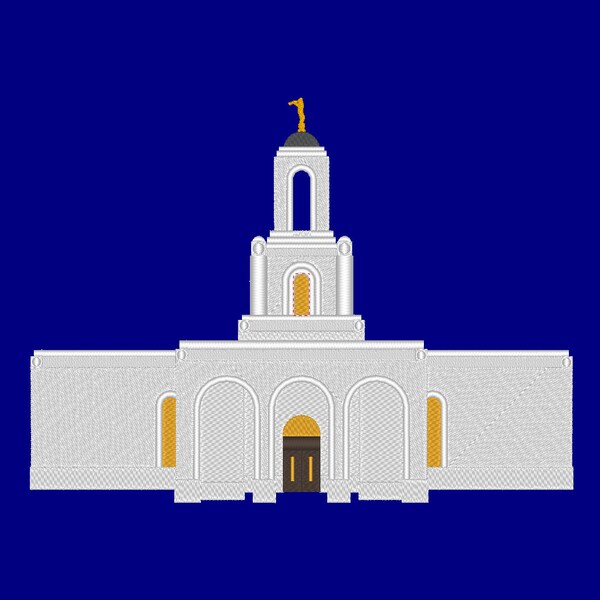 Newport Beach Temple Embroidery Machine Design