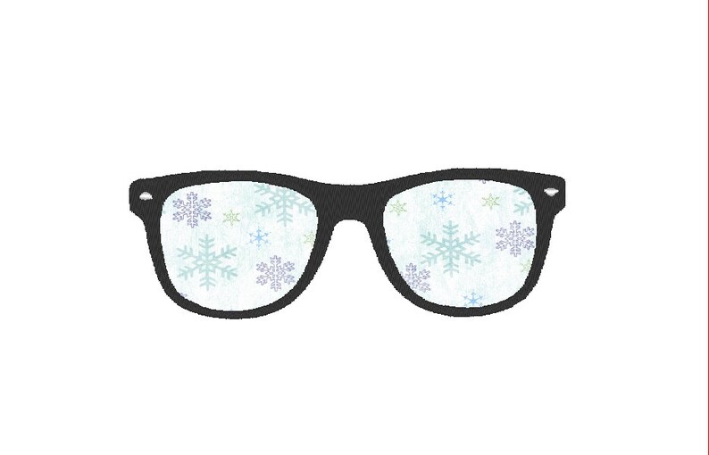 Eye Glasses Applique Embroidery Design Etsy
