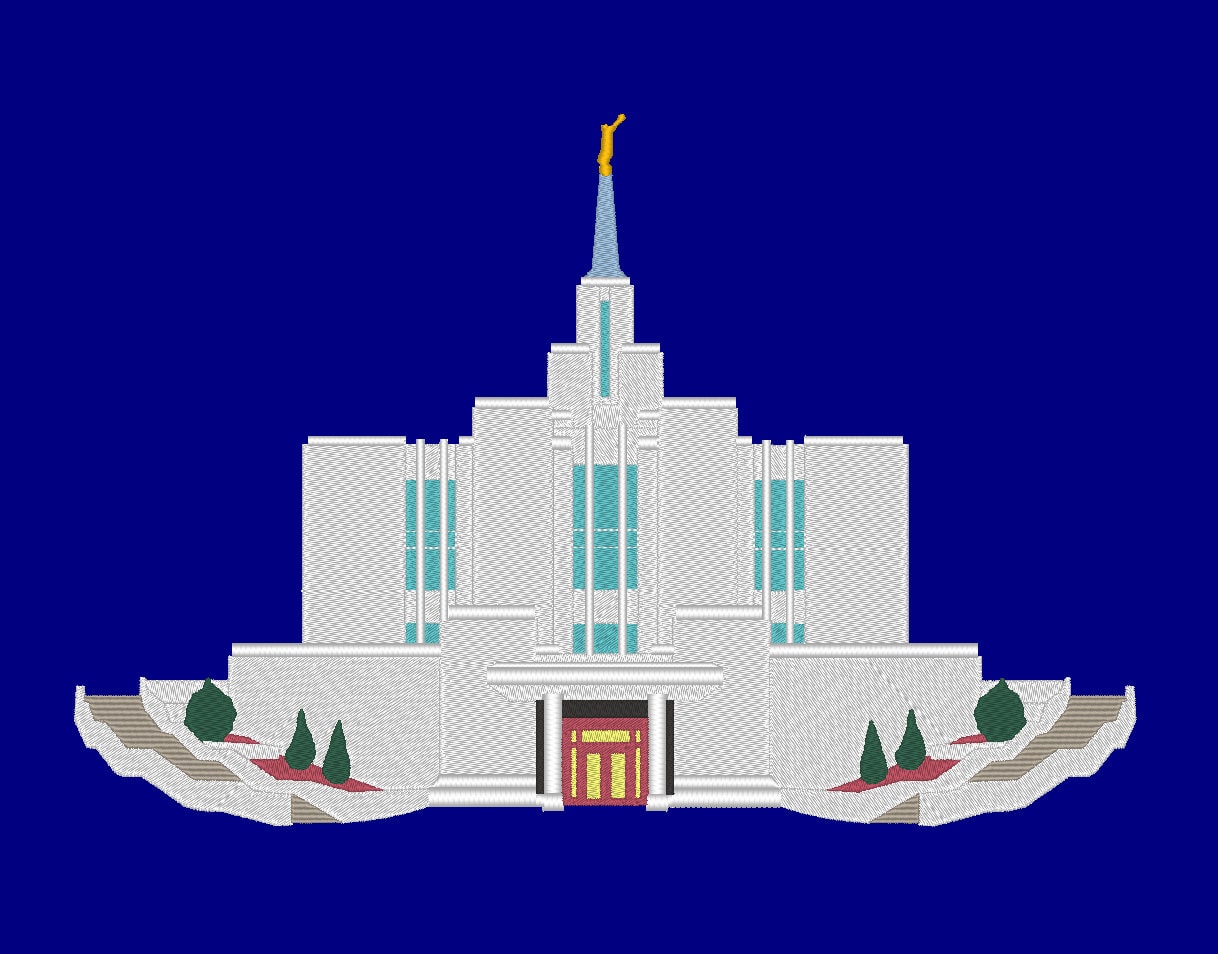 Calgary Alberta Canada Temple Embroidery Machine Design Etsy