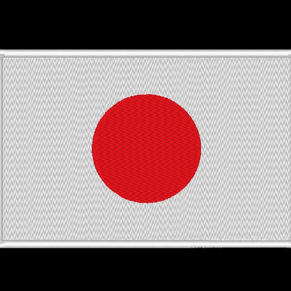 Japan Flag Embroidery Design