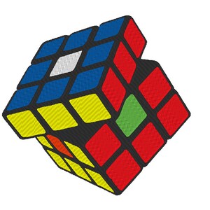 May include: A colourful, multi-sided puzzle cube with red, yellow, blue, green, and white squares. The cube is in a partially solved state, with some of the squares aligned in rows and columns.