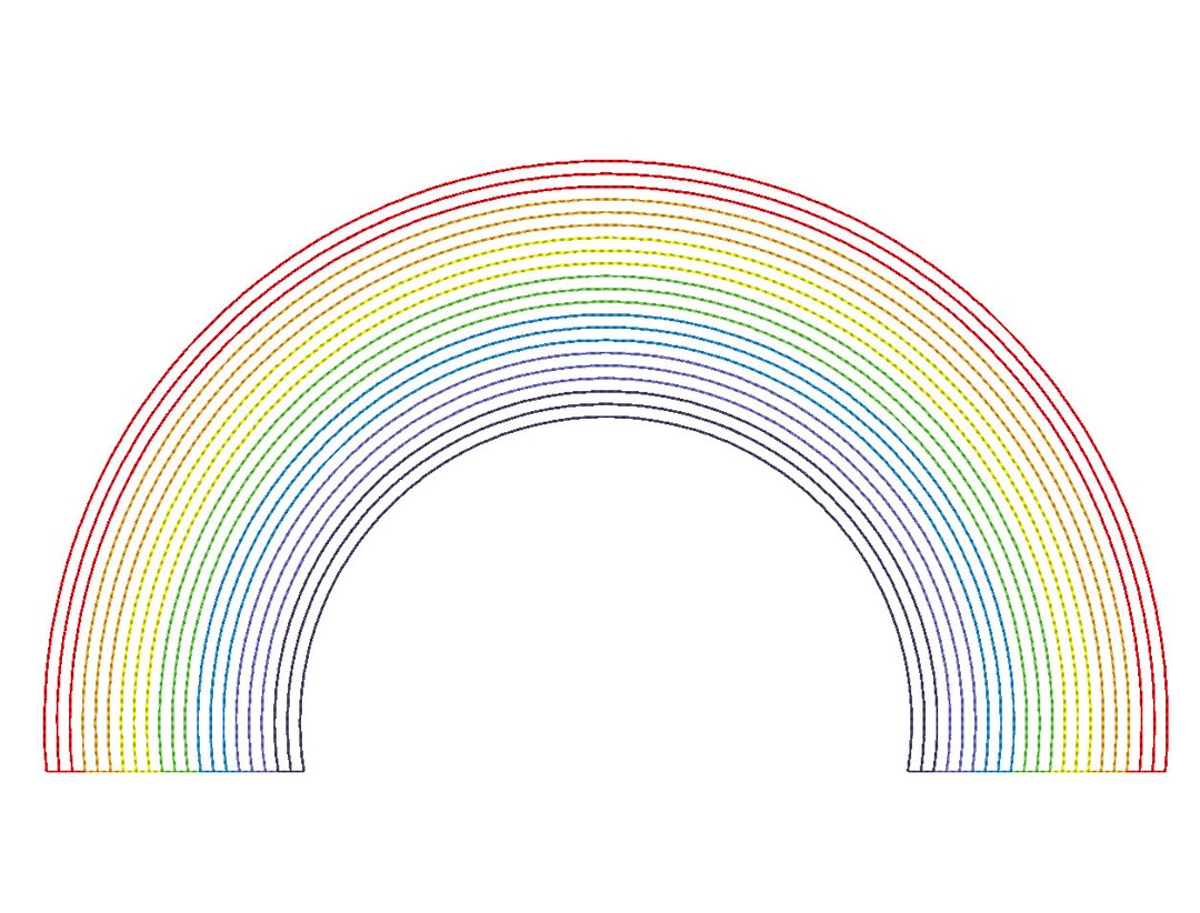 12 SIZES!! Simple Rainbow Embroidery Machine Design **mini Sizes ...