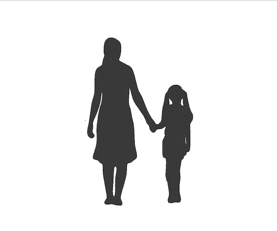 Download Mother Daughter Silhouette Mom Mommy Mother's Day | Etsy