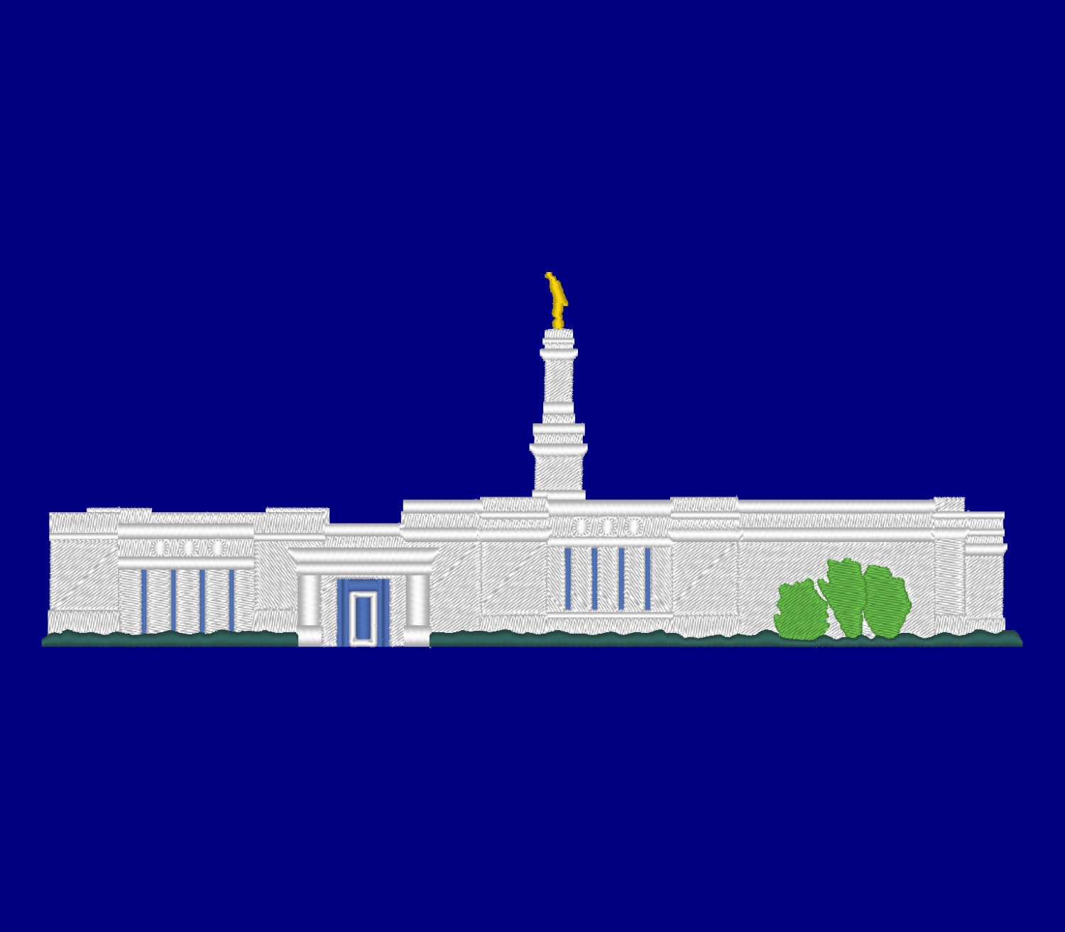Monticello Utah Temple Embroidery Machine Design Etsy
