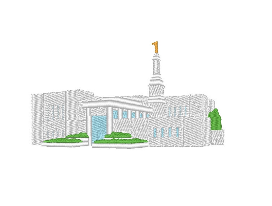 Anchorage Alaska Temple Simple Small Embroidery Machine Design Etsy