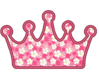 Simple Crown Applique Embroidery Design