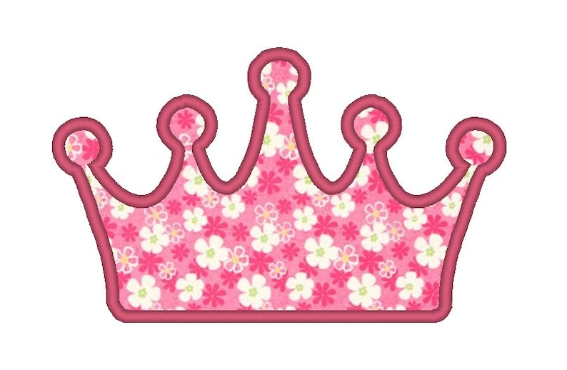Simple crown applique embroidery design  etsy Simple crown applique embroidery design  etsy