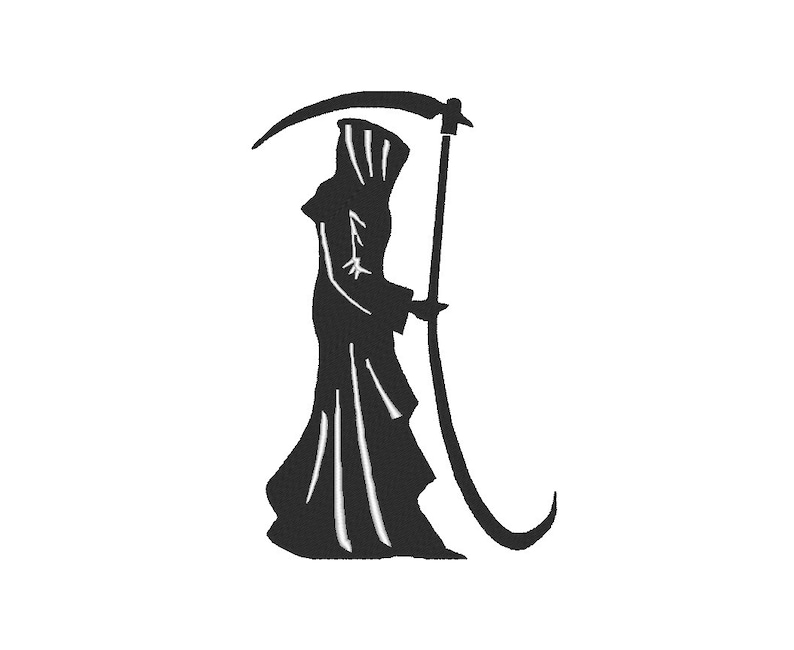 Grim reaper embroidery design  etsy
