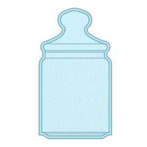 Fancy Jar Applique Machine Embroidery Design