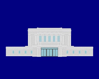 Mesa Arizona Temple Embroidery Machine Design