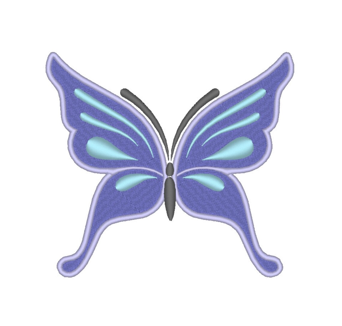 Butterfly Machine Embroidery Design Etsy