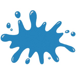 SPLASH! Splat Water Paint Embroidery Machine Design