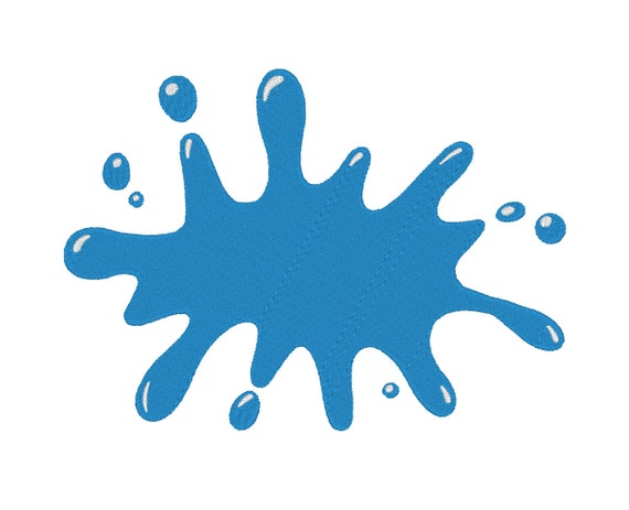 SPLASH Splat Water Paint Embroidery Machine Design | Etsy Australia