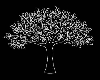 Tree of Life Whitework Redwork Embroidery Design