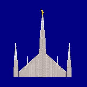 Boise Idaho Temple Embroidery Machine Design