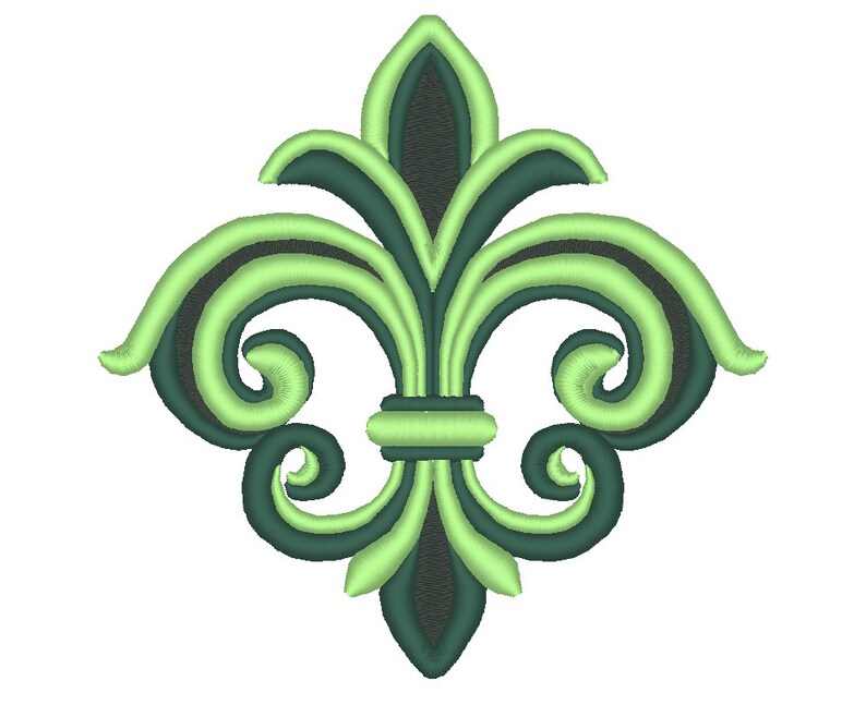Detailed elegant fleurdelis embroidery machine design  etsy Detailed elegant fleurdelis embroidery machine design  etsy