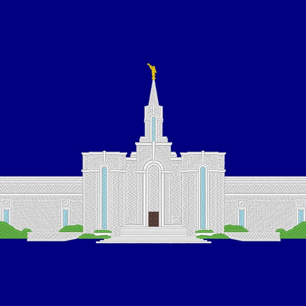 Bountiful Utah Temple Embroidery Machine Design