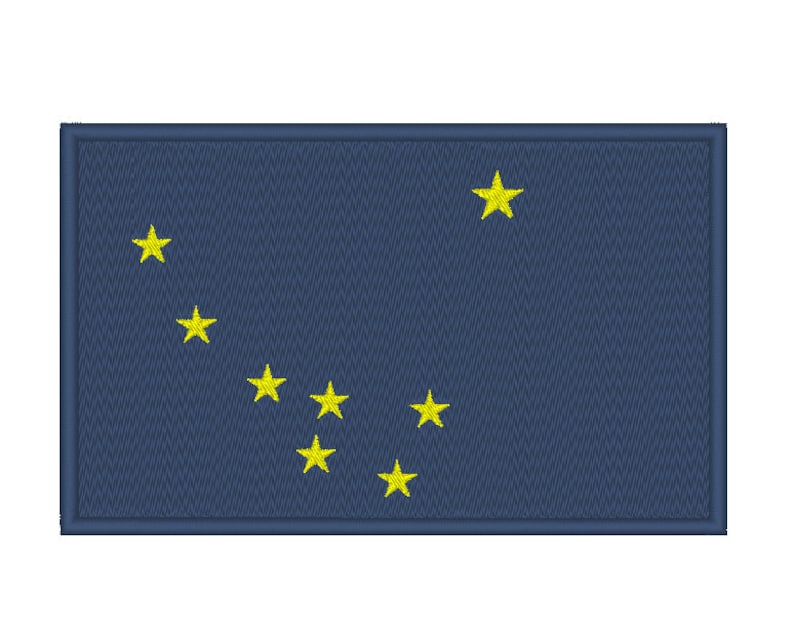 Alaska Flag Embroidery Machine Design Etsy
