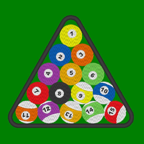 Pool Balls Embroidery Machine Design Etsy