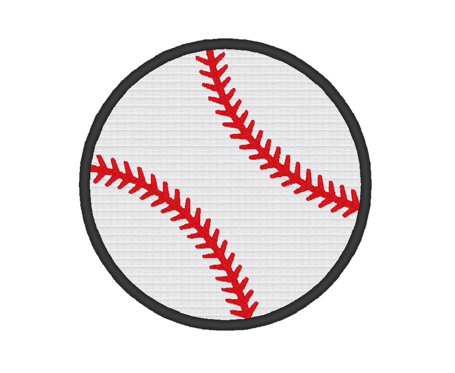 Baseball Applique Embroidery Machine Design Etsy