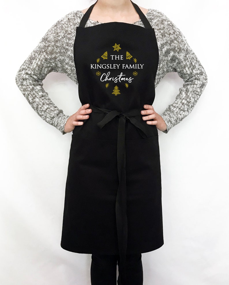 Personalized Christmas apron Apron for women Stone blue Etsy