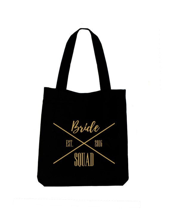 bride squad canvas bag
