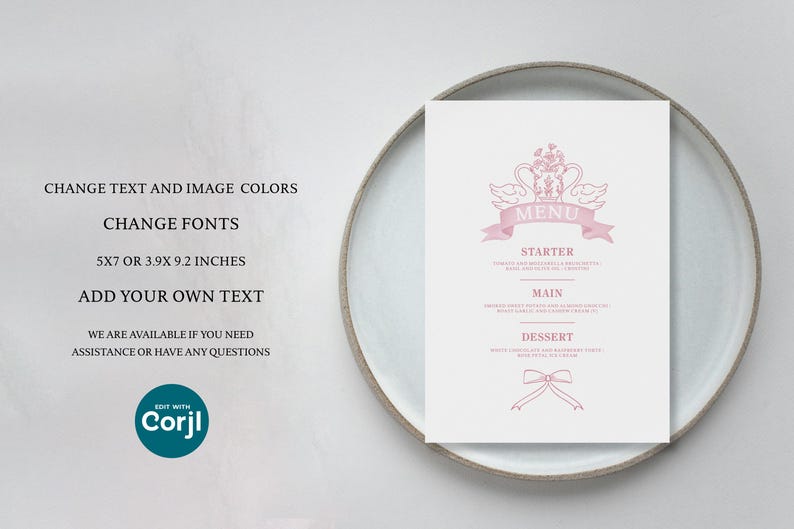 Menu Backdrop Swan Swan Themed Printable Menus, Rustic Swan Editable 5x7 Baby Shower Menus ...