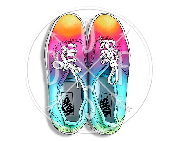 rainbow tie dye vans