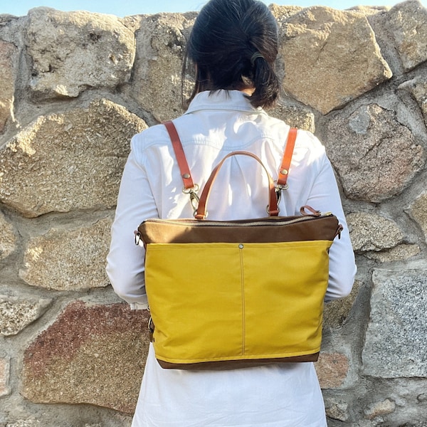 Waxed Canvas Daypack Etsy