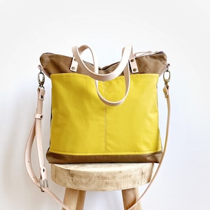 Große Canvas Crossbody Bag, gewachste Canvas Handtasche für Frau, personalisierte Schultertasche für Reisende und den täglichen Pendelverkehr
