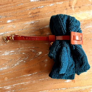 Alça para porta-luvas, porta-gorro para luvas de couro, presente personalizado estiloso e prático para o dia a dia