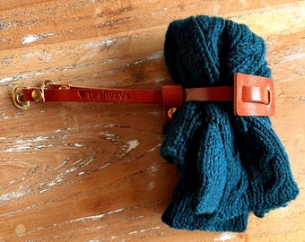 Cinghia in pelle per guanti, clip personalizzata per berretto
