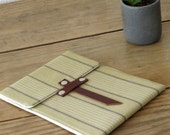 60% OFF Ipad Mini case, Padded Ipad mini sleeve, Green and Gray Stripes, Clearance Sale, Back to School