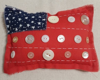 Mini coussin drapeau américain : remplissage de bol patriotique, décoration de ferme