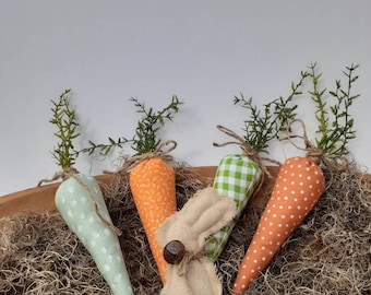 Easter Carrots - Bowl Fillers - Primitive Farmhouse  Decor - Stuffed Carrots - Farmhouse Carrots