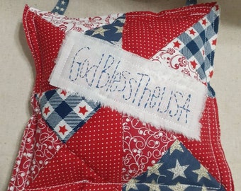 Décoration Americana du 4 juillet, décoration patriotique, décoration de ferme primitive, crochets de poignée de porte, crochets de suspension, remplisseurs de bols