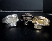 Brass Skull Mask Ring hand made in Canada